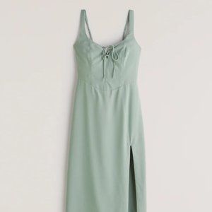 Abercrombie Corset Lace-Up Midi Dress